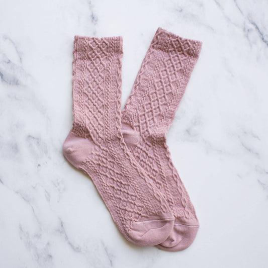 Pink Honeycomb Casual Socks - Purpose + Passion Boutique