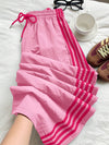 Pink Laced Side Contrast Striped Wide Leg Track Pants - Purpose + Passion Boutique