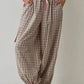 Pink plaid patchwork loose pajama set - Purpose + Passion Boutique