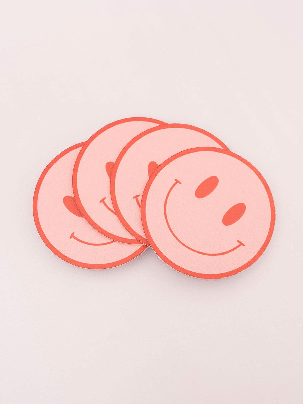 Pink & Red Smile Coasters S/4 - Purpose + Passion Boutique