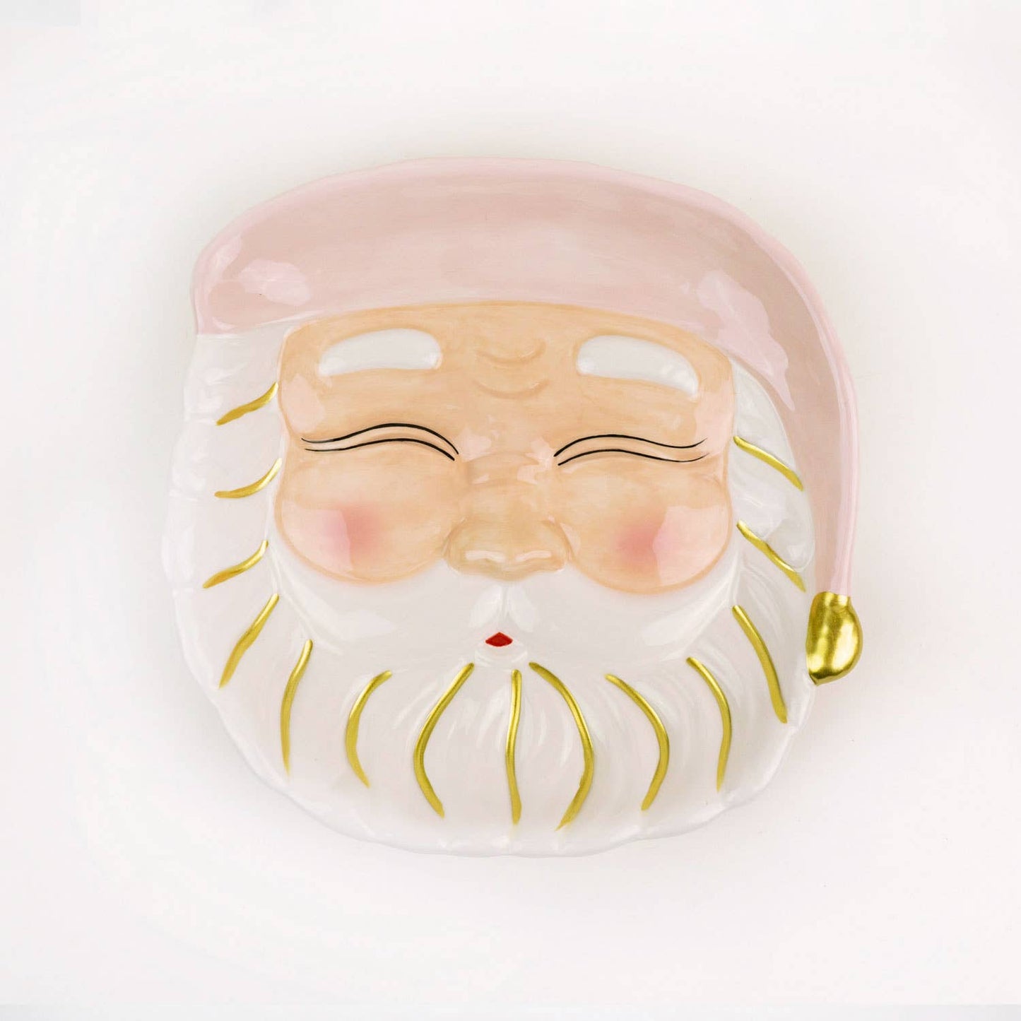 Pink Santa Dessert Plate - Purpose + Passion Boutique