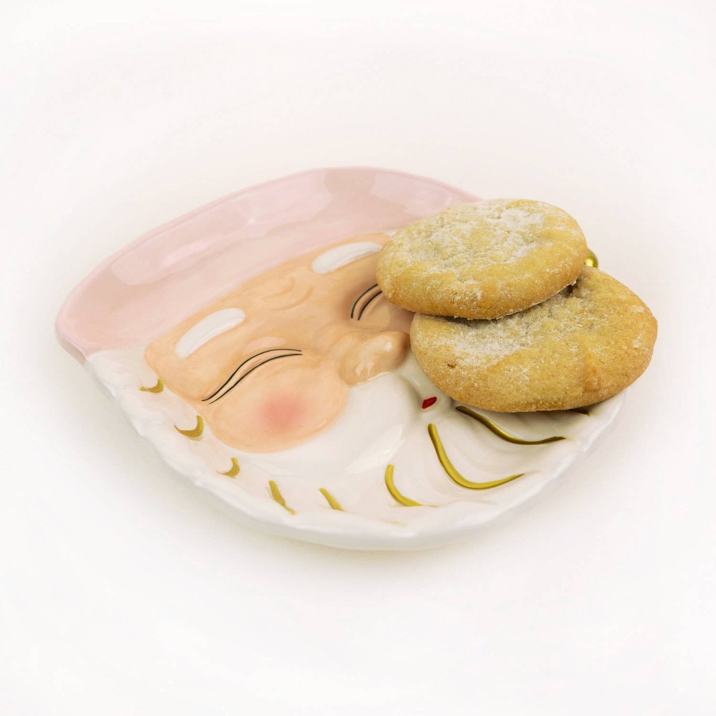 Pink Santa Dessert Plate - Purpose + Passion Boutique