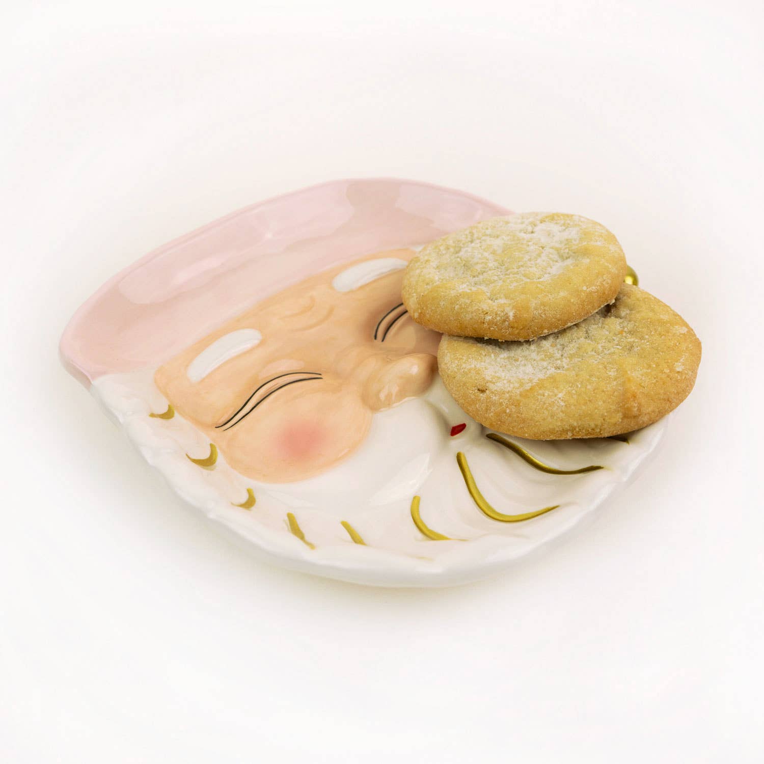 Pink Santa Dessert Plate - Purpose + Passion Boutique