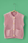 Pink Stone Chunky Knit Sweater Vest - Purpose + Passion Boutique