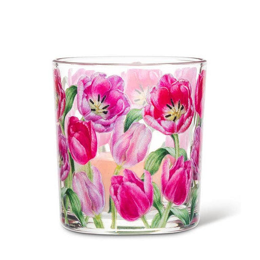 Pink Tulips Votive Candle Holder - Purpose + Passion Boutique