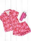 Pink with Red Bow Heart Pajamas - Purpose + Passion Boutique