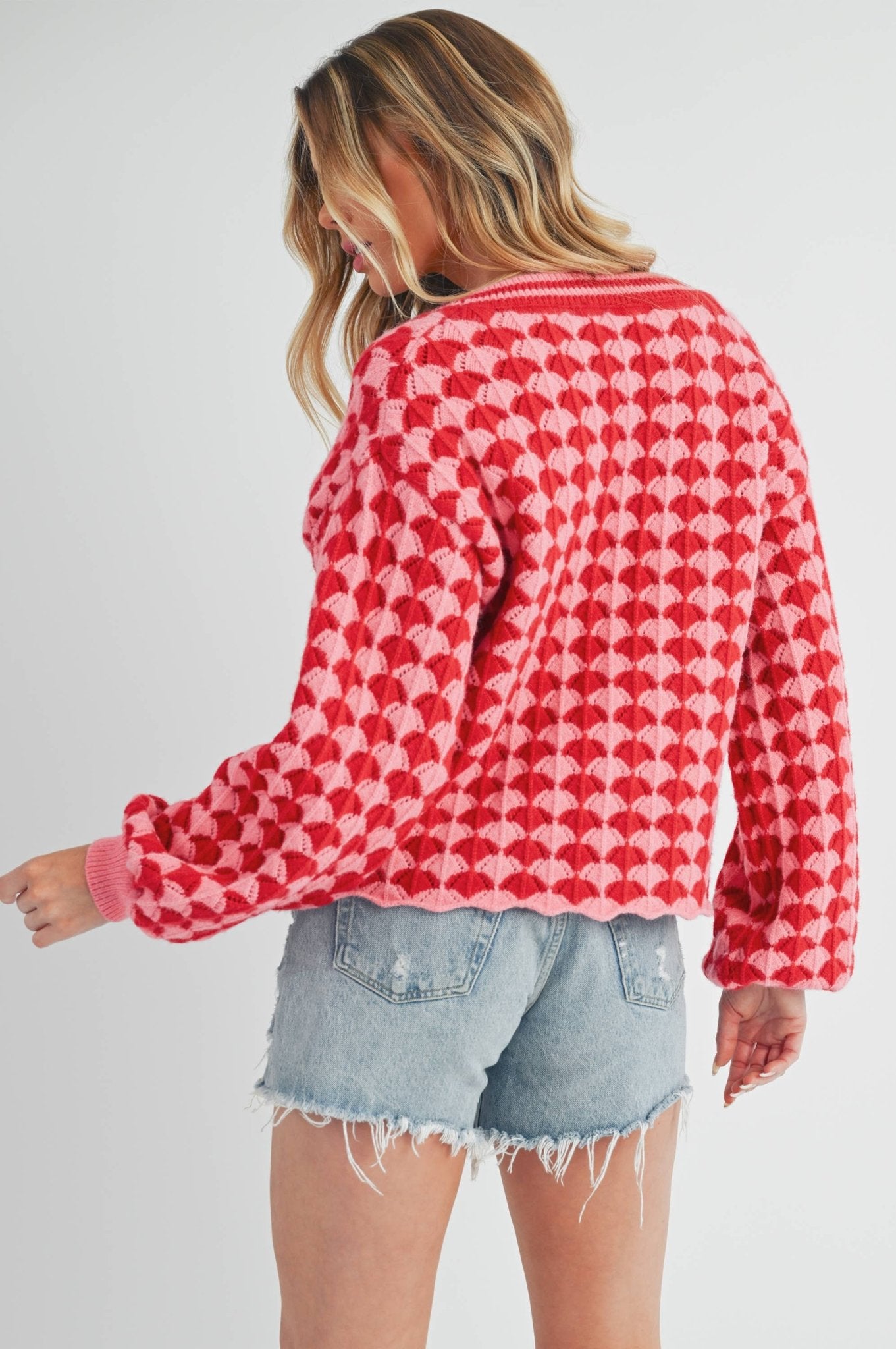 Pink/Red Fantasia Cardigan - Purpose + Passion Boutique