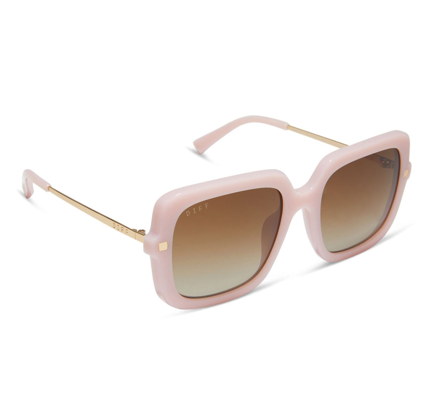 Sandra Pink Velvet + Brown Sunglasses