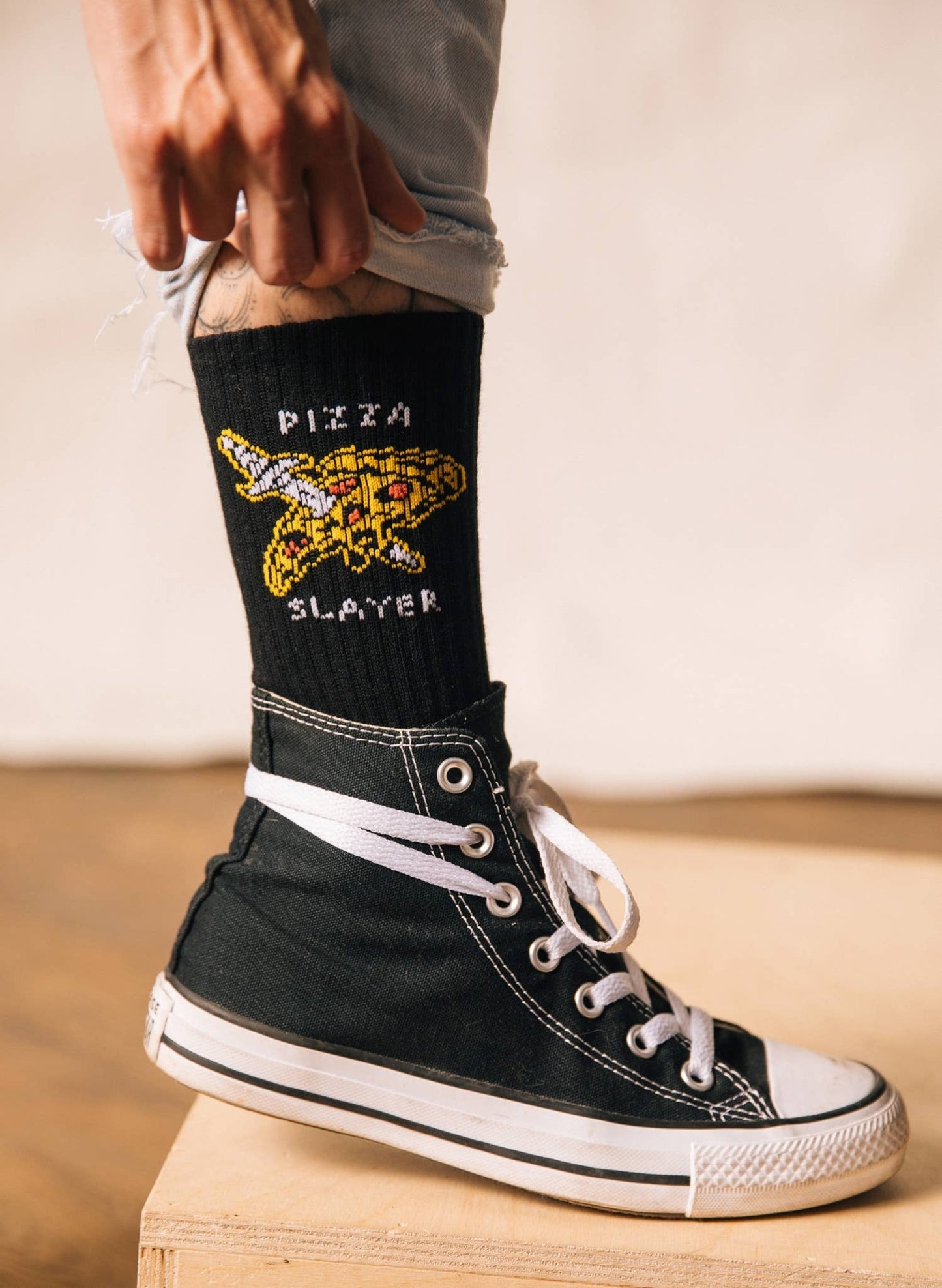 Pizza Slayer Comfy Crew Socks - Purpose + Passion Boutique