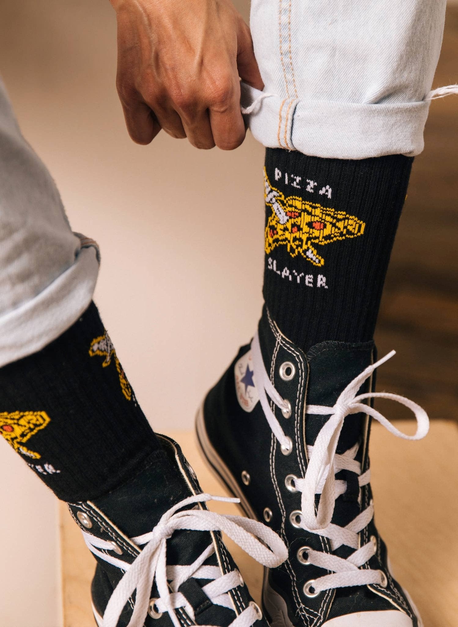 Pizza Slayer Comfy Crew Socks - Purpose + Passion Boutique