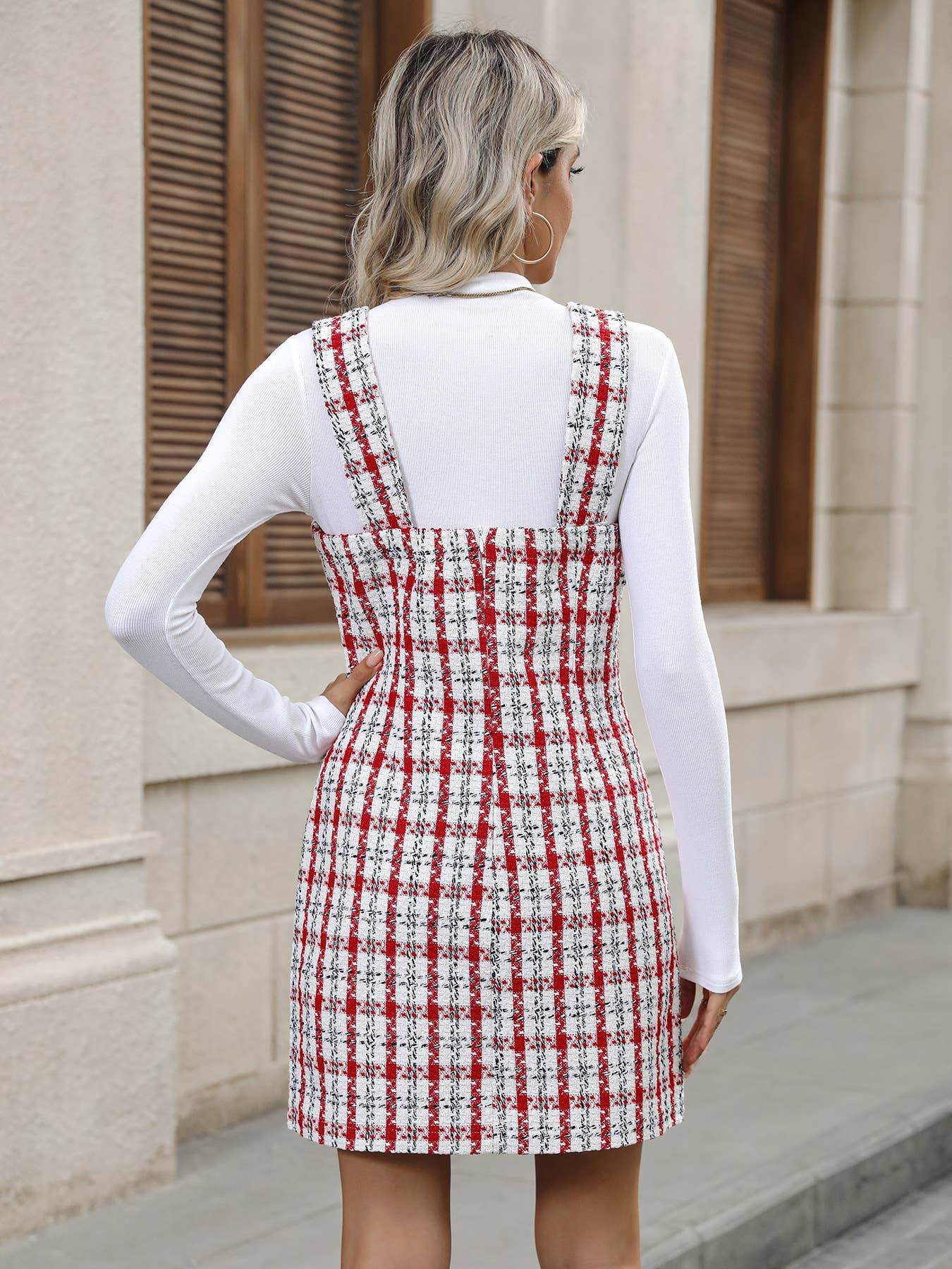 Plaid Jumper Dress - Purpose + Passion Boutique