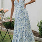 Plunge Halter Backless Floral Maxi Dress - Purpose + Passion Boutique