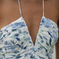 Plunge Halter Backless Floral Maxi Dress - Purpose + Passion Boutique