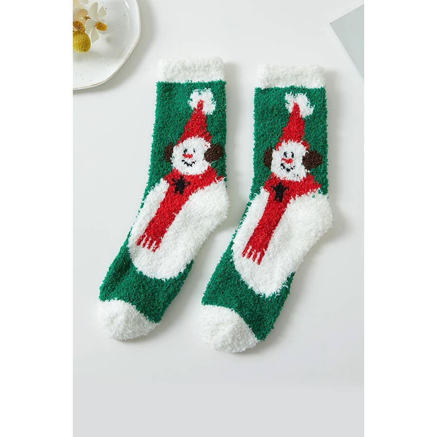 Plush Cozy Christmas Theme Socks - Purpose + Passion Boutique