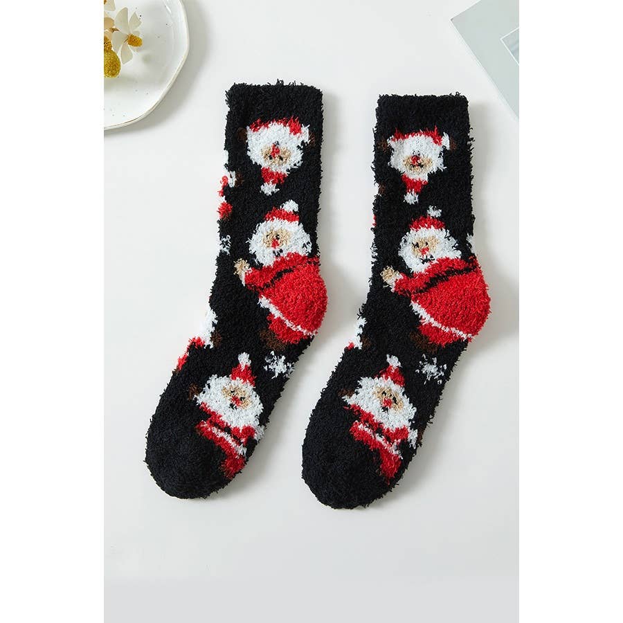 Plush Cozy Christmas Theme Socks - Purpose + Passion Boutique