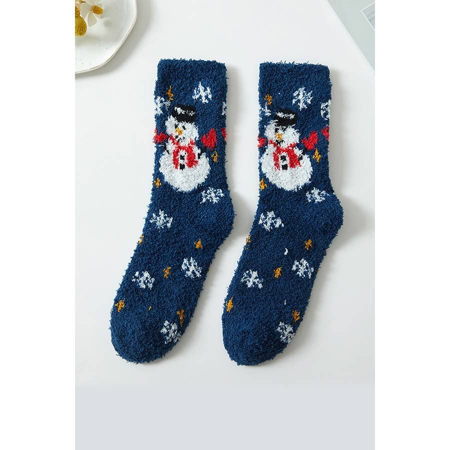 Plush Cozy Christmas Theme Socks - Purpose + Passion Boutique