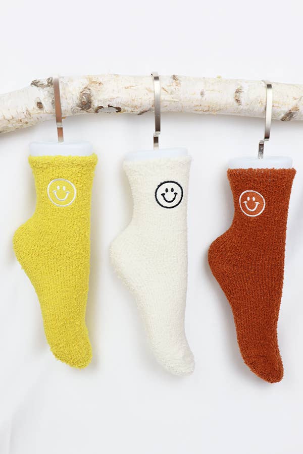 Plush Cozy Smile Socks - Purpose + Passion Boutique