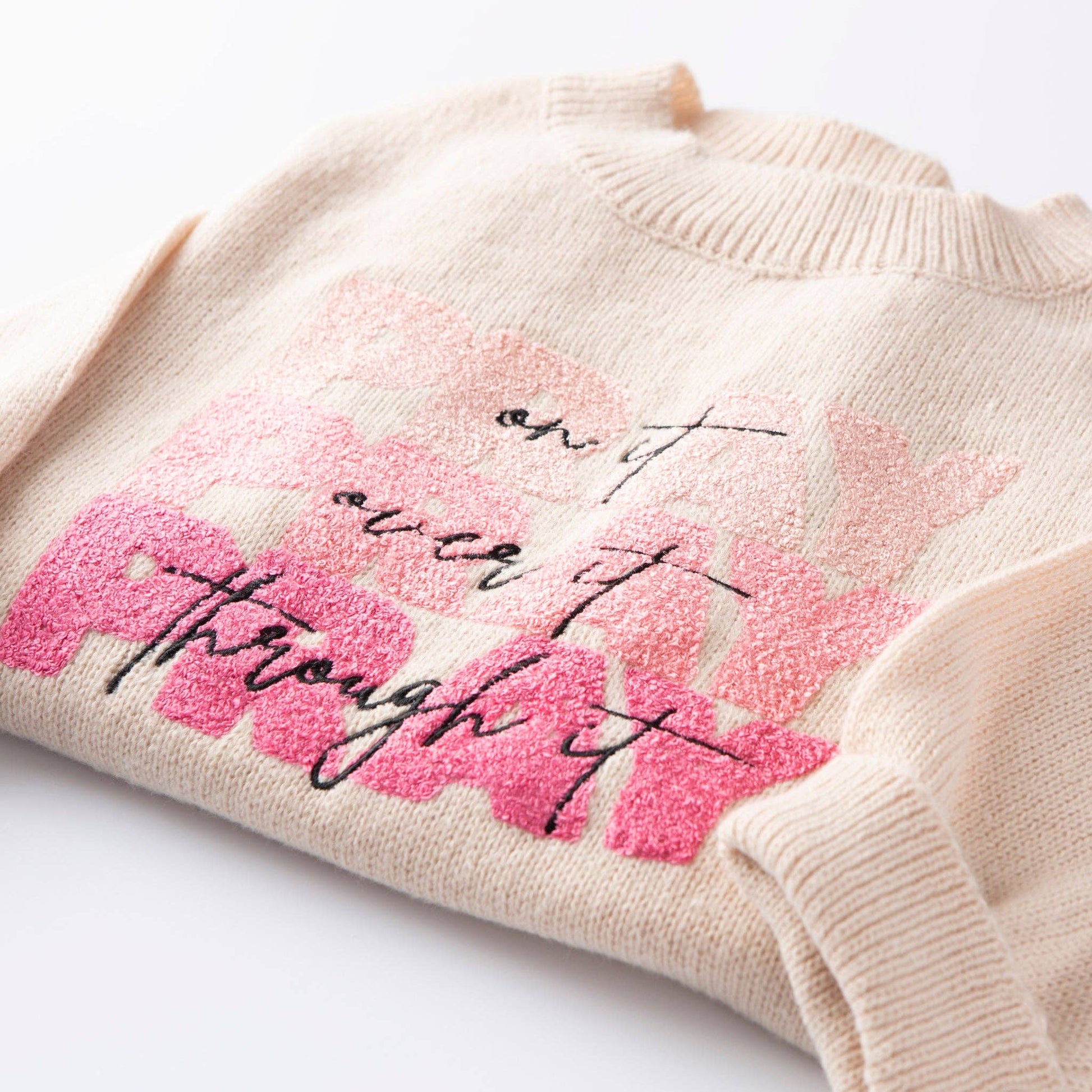 Pray on It Cozy Embellished Sweater - Purpose + Passion Boutique