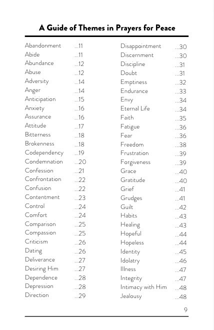 Prayers for Peace: A Guide to Beat Lies with Truth & Worship - Purpose + Passion Boutique