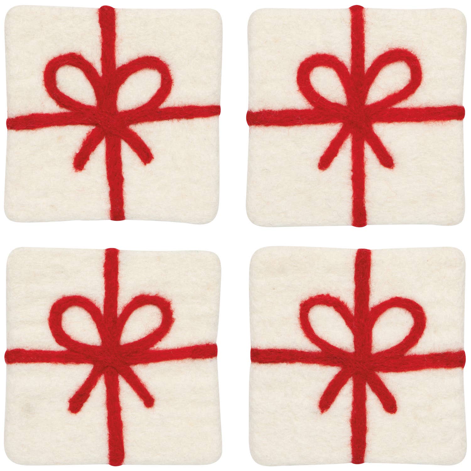 Presents Christmas Felt Wool Coaster (Set of 4) - Purpose + Passion Boutique