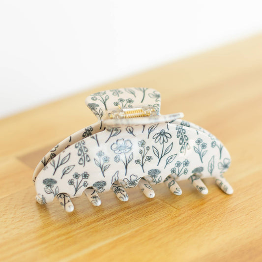 Pressed Floral Claw Clip - Purpose + Passion Boutique