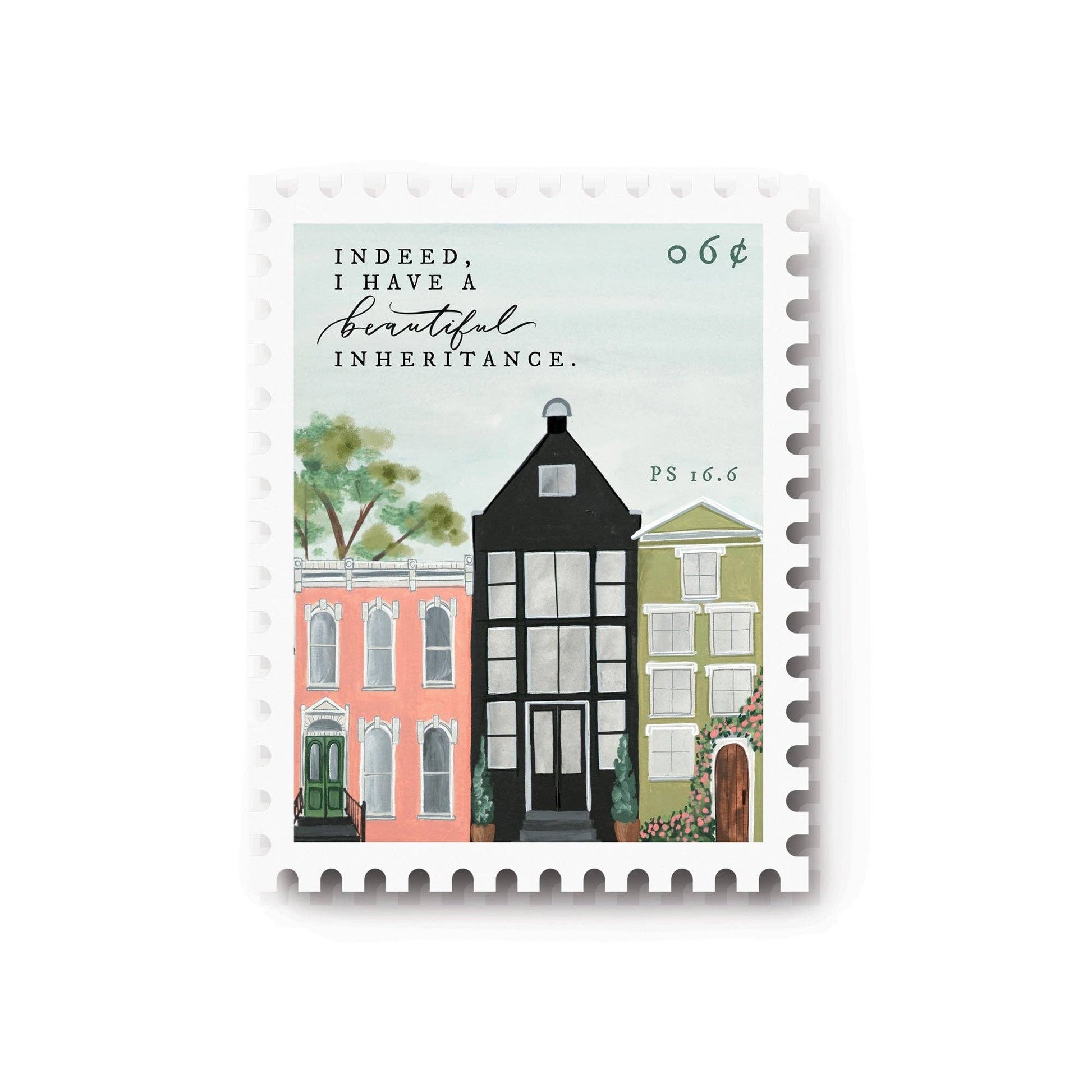 Psalm 16:6 Stamp Sticker - Purpose + Passion Boutique