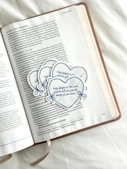 Psalm 37:4, Bible Verse Sticker - Purpose + Passion Boutique