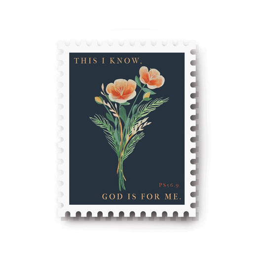 Psalm 56:9 Stamp Sticker - Purpose + Passion Boutique