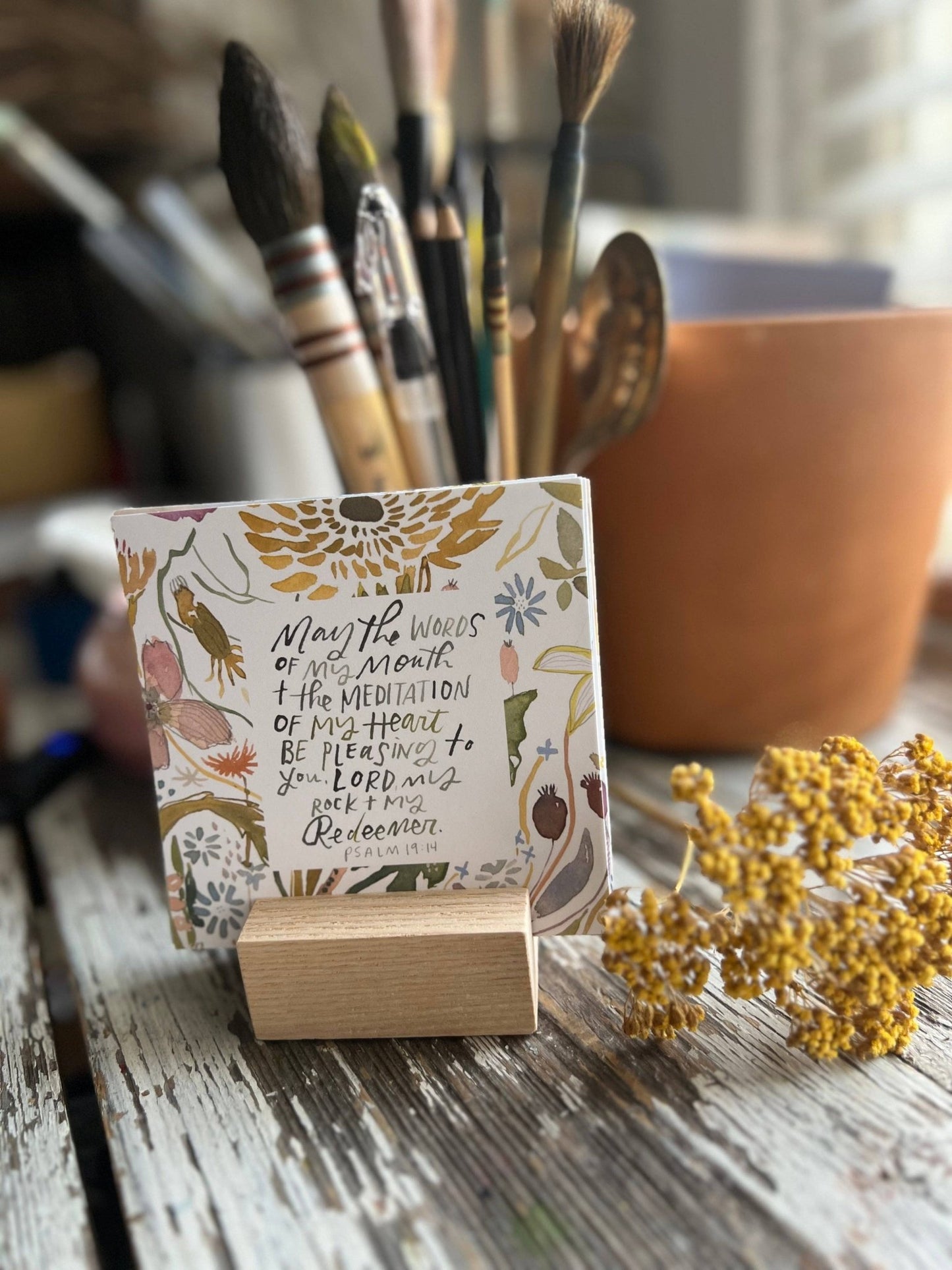 Psalms Bible Verse Scripture Cards + Wooden Stand - Purpose + Passion Boutique