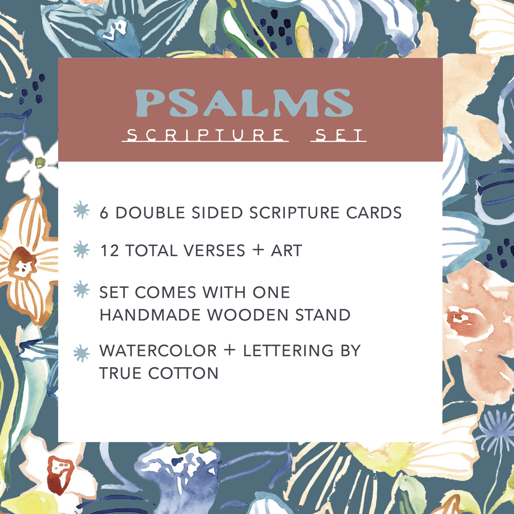 Psalms Bible Verse Scripture Cards + Wooden Stand - Purpose + Passion Boutique