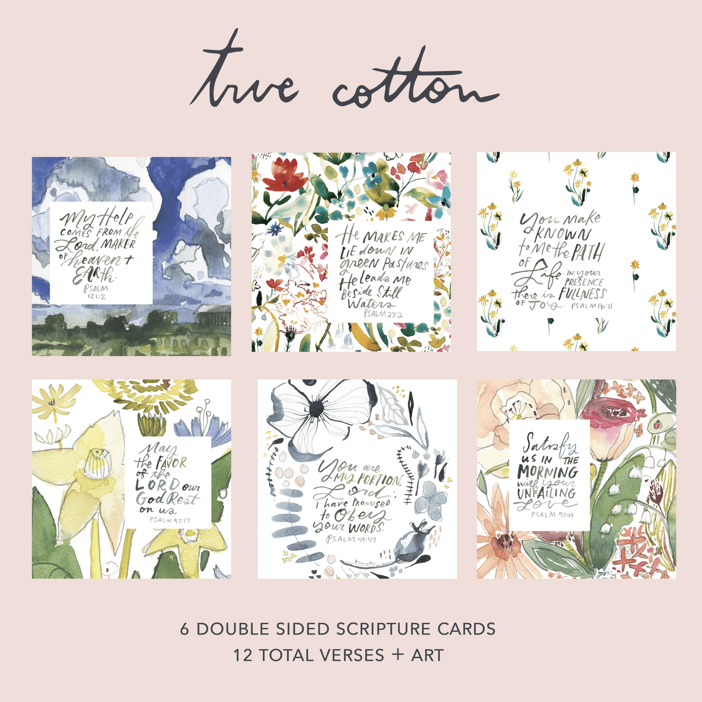 Psalms Bible Verse Scripture Cards + Wooden Stand - Purpose + Passion Boutique