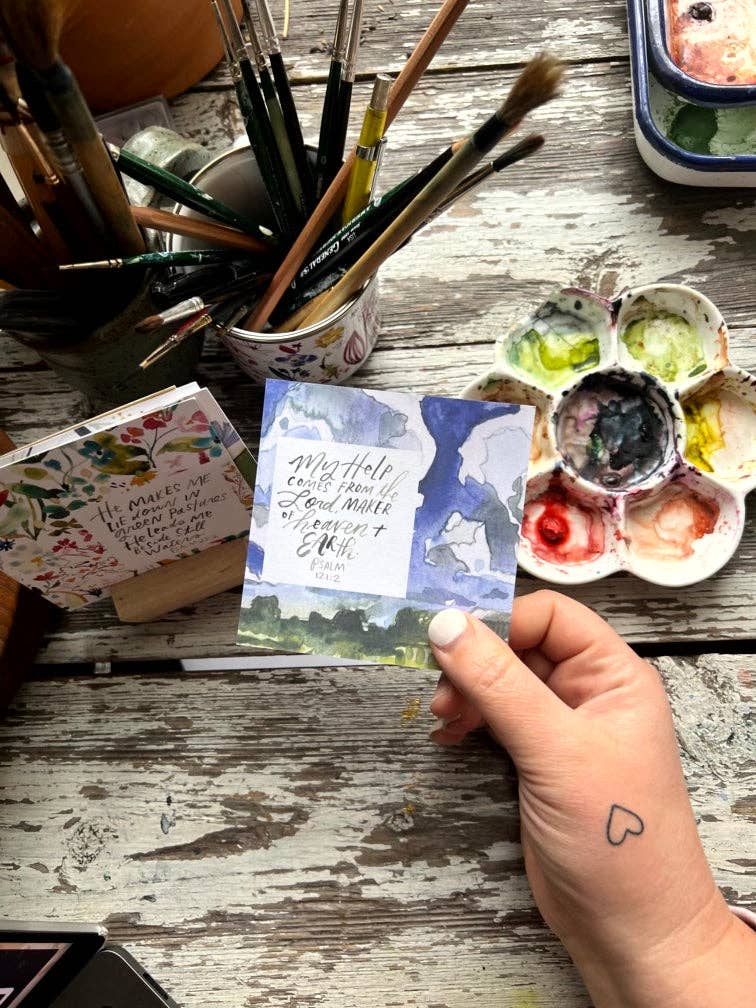 Psalms Bible Verse Scripture Cards + Wooden Stand - Purpose + Passion Boutique