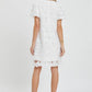 Puff Sleeve Mini Lace Dress - Purpose + Passion Boutique