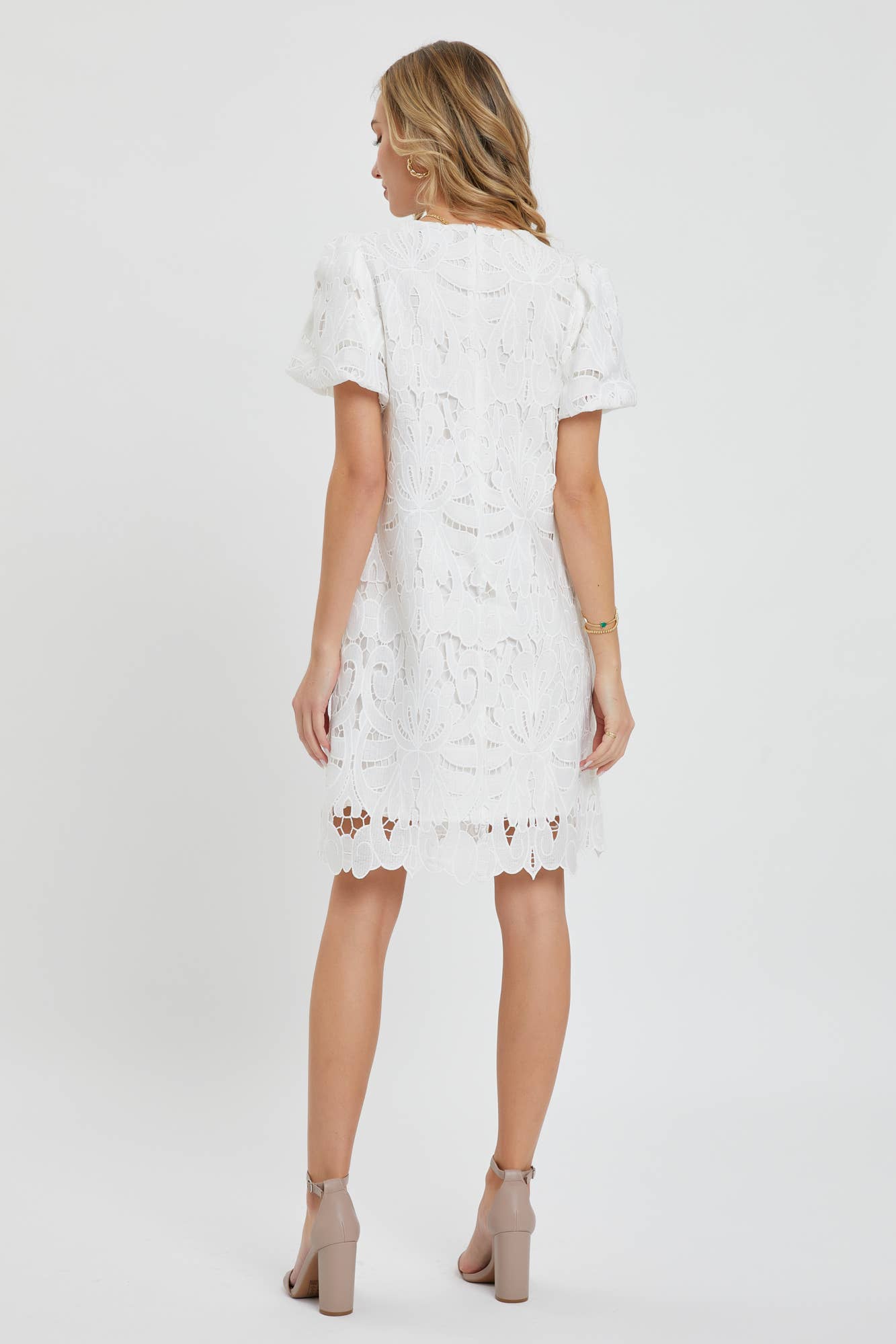 Puff Sleeve Mini Lace Dress - Purpose + Passion Boutique