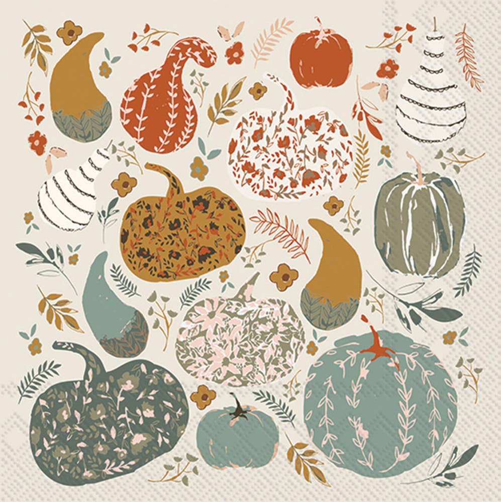 Pumpkin Patch Classic Fall Paper Cocktail Napkin 20Ct - Purpose + Passion Boutique