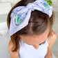 Purple Bandana With Embroidered Lavender Flowers - Purpose + Passion Boutique