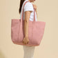 Quilted Tote Bag with Woven Texture - Purpose + Passion Boutique
