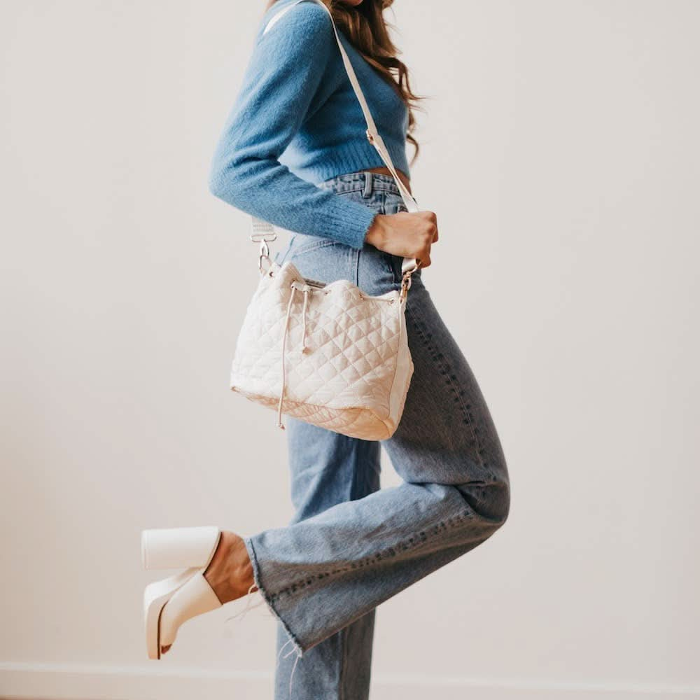 Quincey Cream Quilted Crossbody - Purpose + Passion Boutique