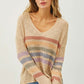 Rainbow Stripe Knit Sweater - Purpose + Passion Boutique