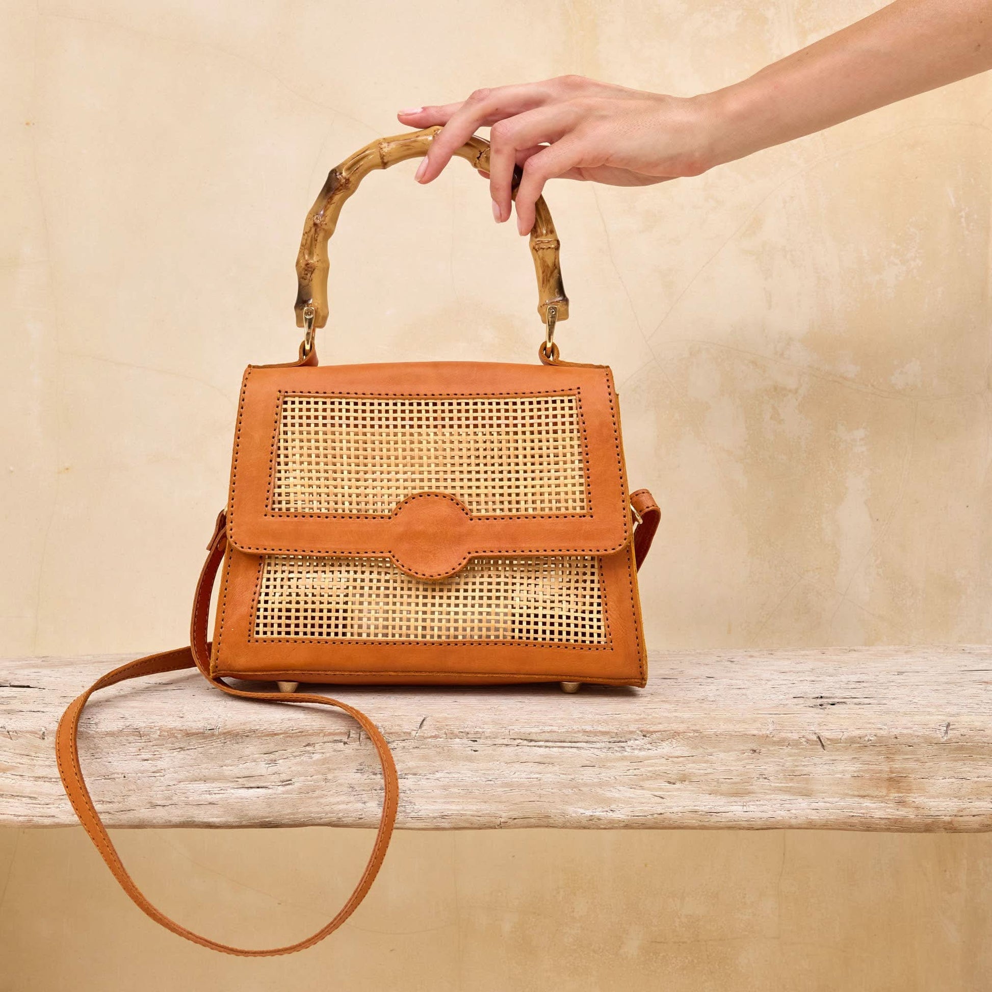 Rattan Cane Weave Handbag - Purpose + Passion Boutique