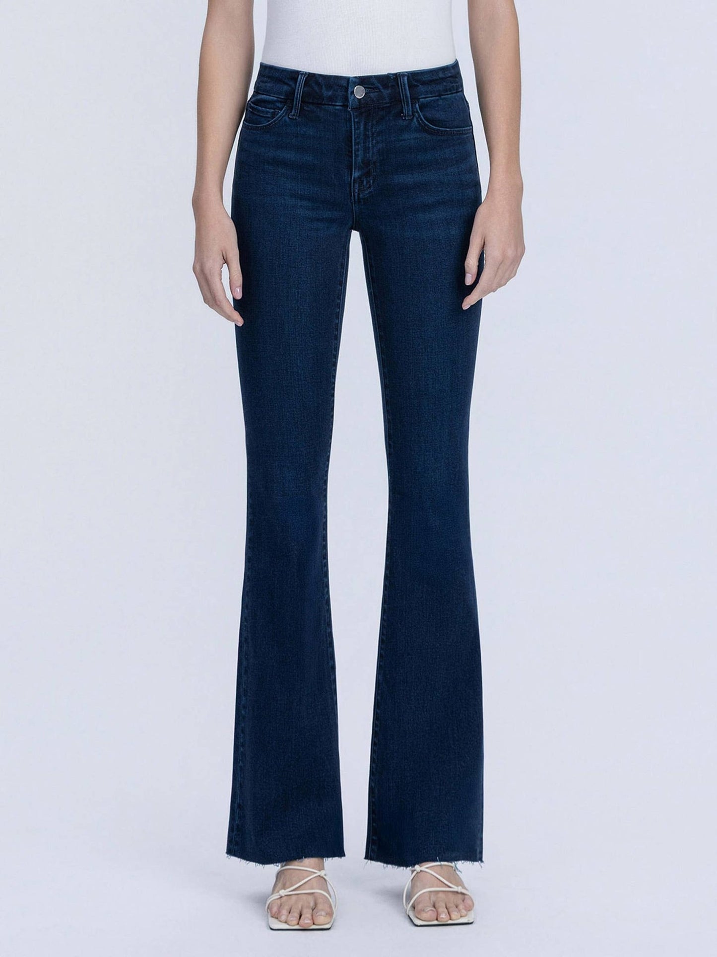 Raw Hem High Rise Dark Wash Tinted Bootcut Jean - Purpose + Passion Boutique