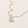 Rectangle Flat Pearl with Pearl Paved Link Necklace - Purpose + Passion Boutique