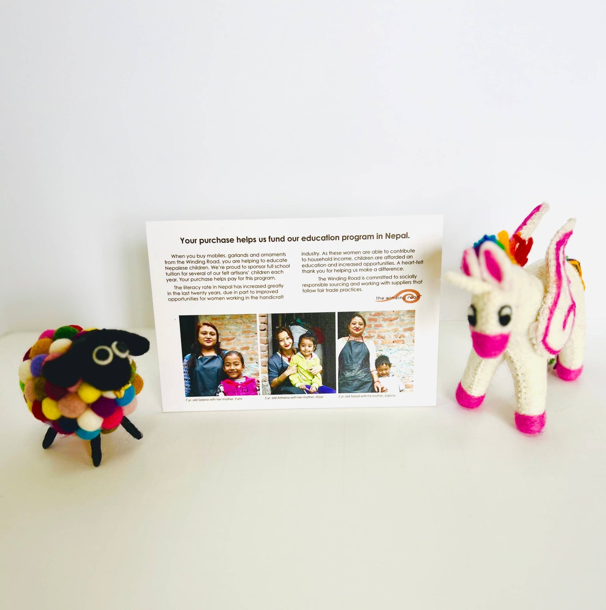 Red Felt Ball Hand Embroidered Ornament - Purpose + Passion Boutique