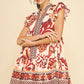 Red Multi Floral Mini Dress - Purpose + Passion Boutique