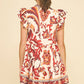 Red Multi Floral Mini Dress - Purpose + Passion Boutique