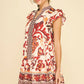 Red Multi Floral Mini Dress - Purpose + Passion Boutique