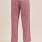 Red + Off White Stripe Wide Leg Pants - Purpose + Passion Boutique