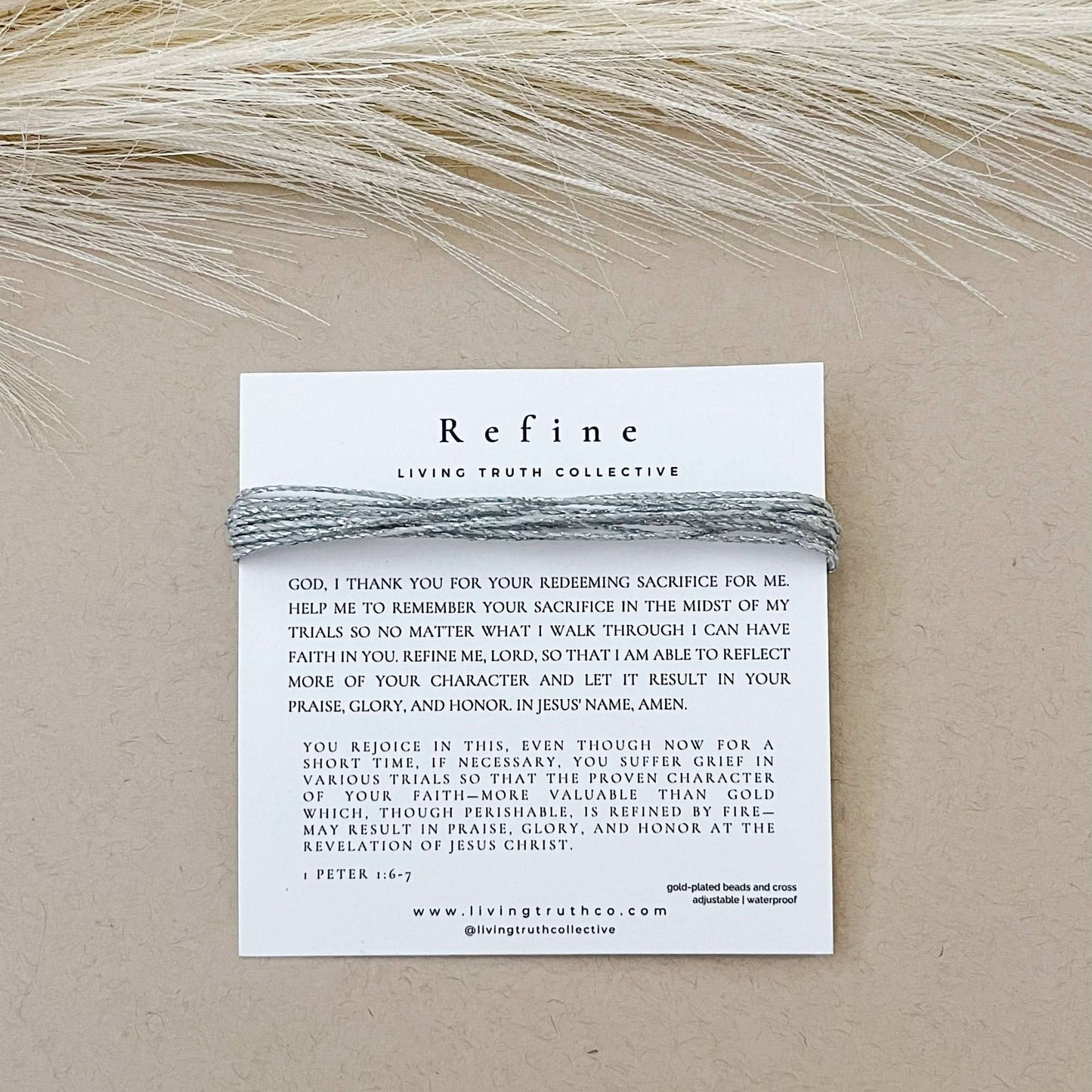 Refine Bracelet + Prayer Card - Purpose + Passion Boutique