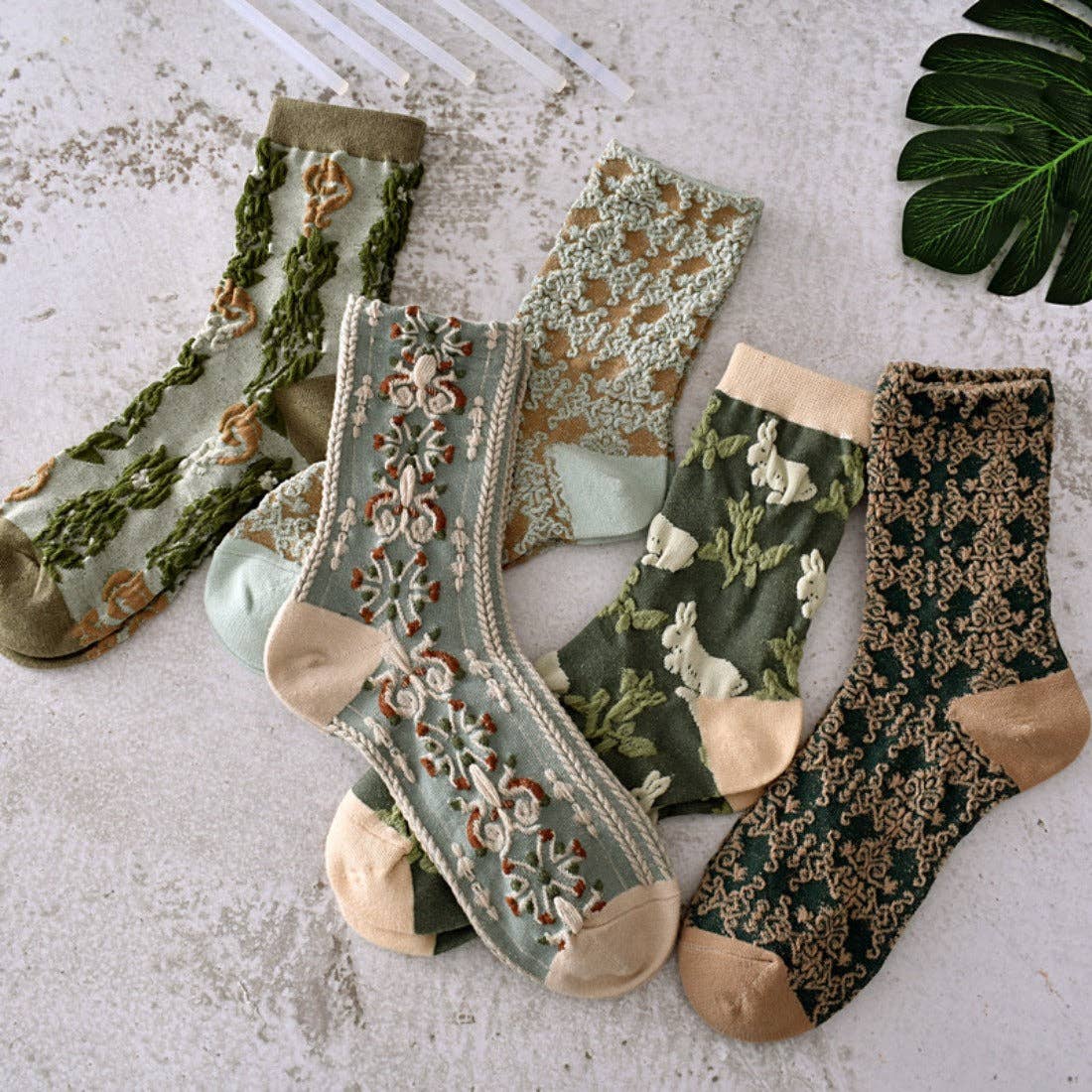 Retro Embossed Women's Socks - Purpose + Passion Boutique