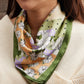 Retro Olive Floral Square Scarf - Purpose + Passion Boutique